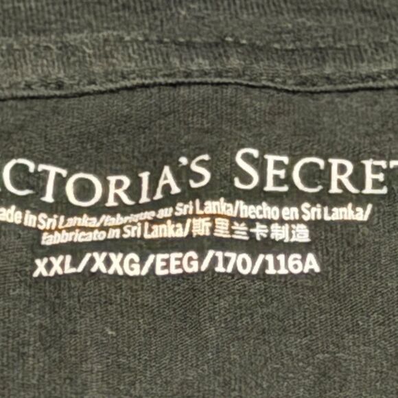 VICTORIA’S SECRET Women’s Black Floral VS Logo Short Sleeve T-Shirt Size XXL / 2 - Picture 3 of 4